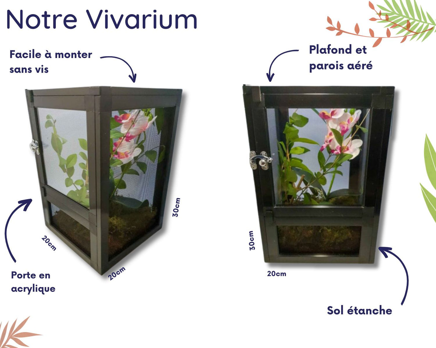 Vivarium Open Air 20x20x30 cm